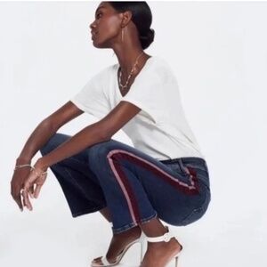 MOTHER the hustler ankle Jean, here kitty kitty glitter racer